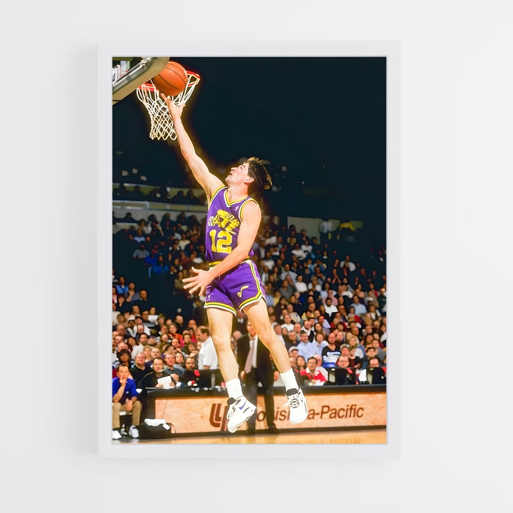 Poster John stockton arènes – affiche Basketball (vue 3)
